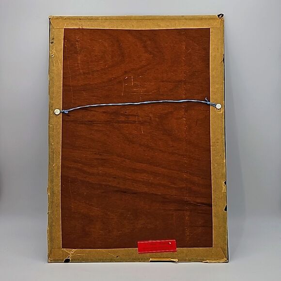 Gorgeous Vintage Hand Painted Velvet Jesus  17.25" x 12.25" - Picture 5 of 12